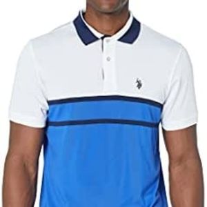 U.S. Polo Assn. Men's Feel Dry Poly Pique Polo Shirt- Regular fit